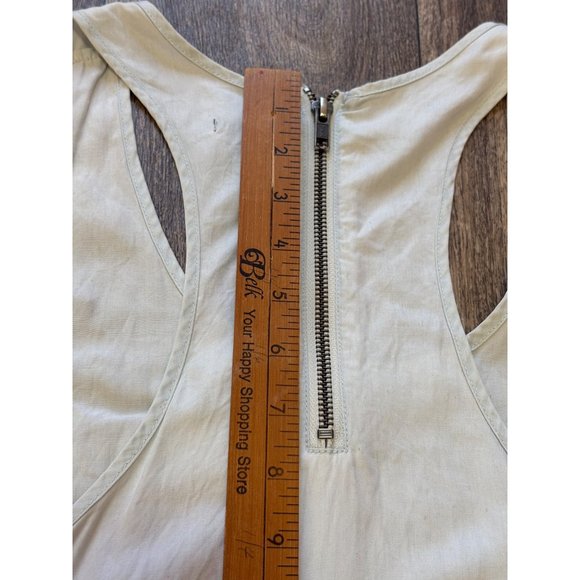 TRUE RELIGION Y2K RACERBACK TANK INDIGO DRESS WOMENS SZ S BLUE SHEER FRONT POCKE - Picture 7 of 9